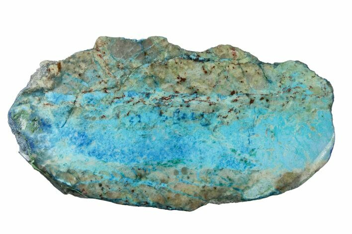 Polished Blue River Chrysocolla Slice - Arizona #167528